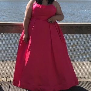 Prom dress size 20, hot pink, from Elaine’s bridal